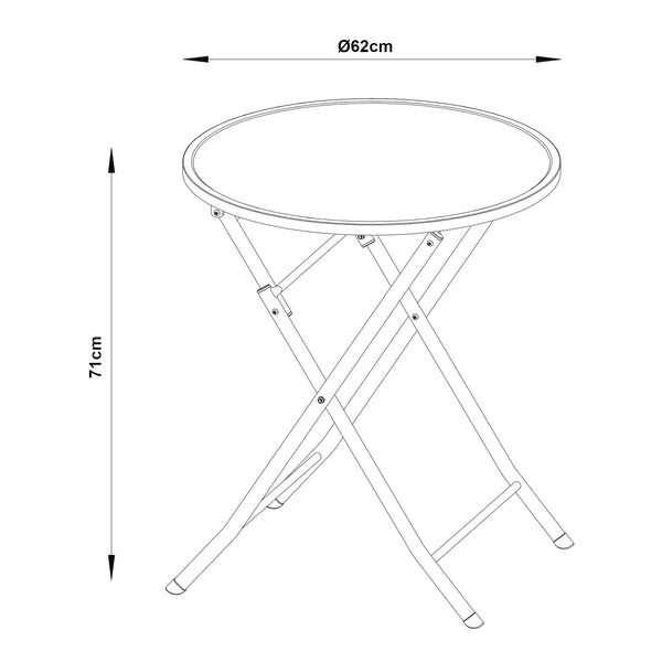 Table de jardin pliante Sande [en.casa]