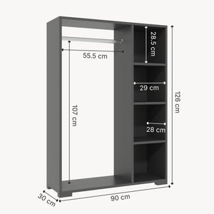 Armoire Nesbyen 126 x 90 x 30 cm [en.casa]