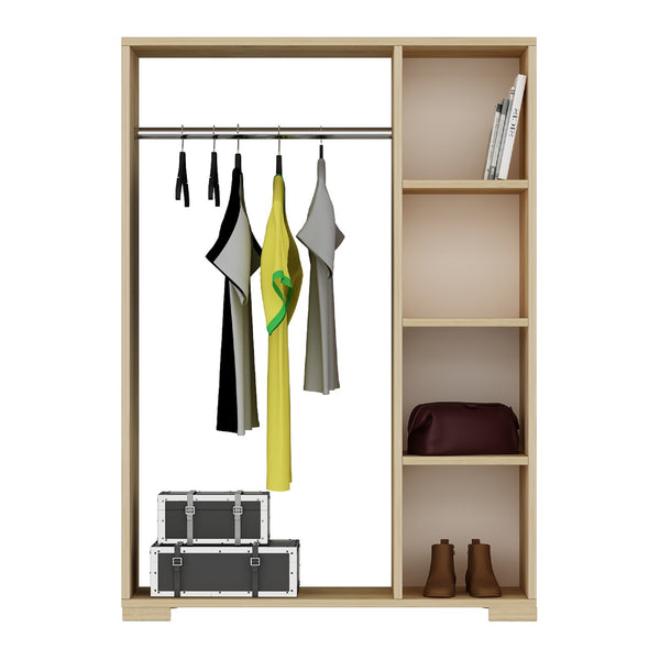 Armoire Nesbyen avec 4 compartiments de stockage 126 x 90 x 30 cm [en.casa]