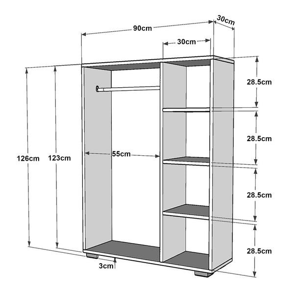Armoire Nesbyen [en.casa]