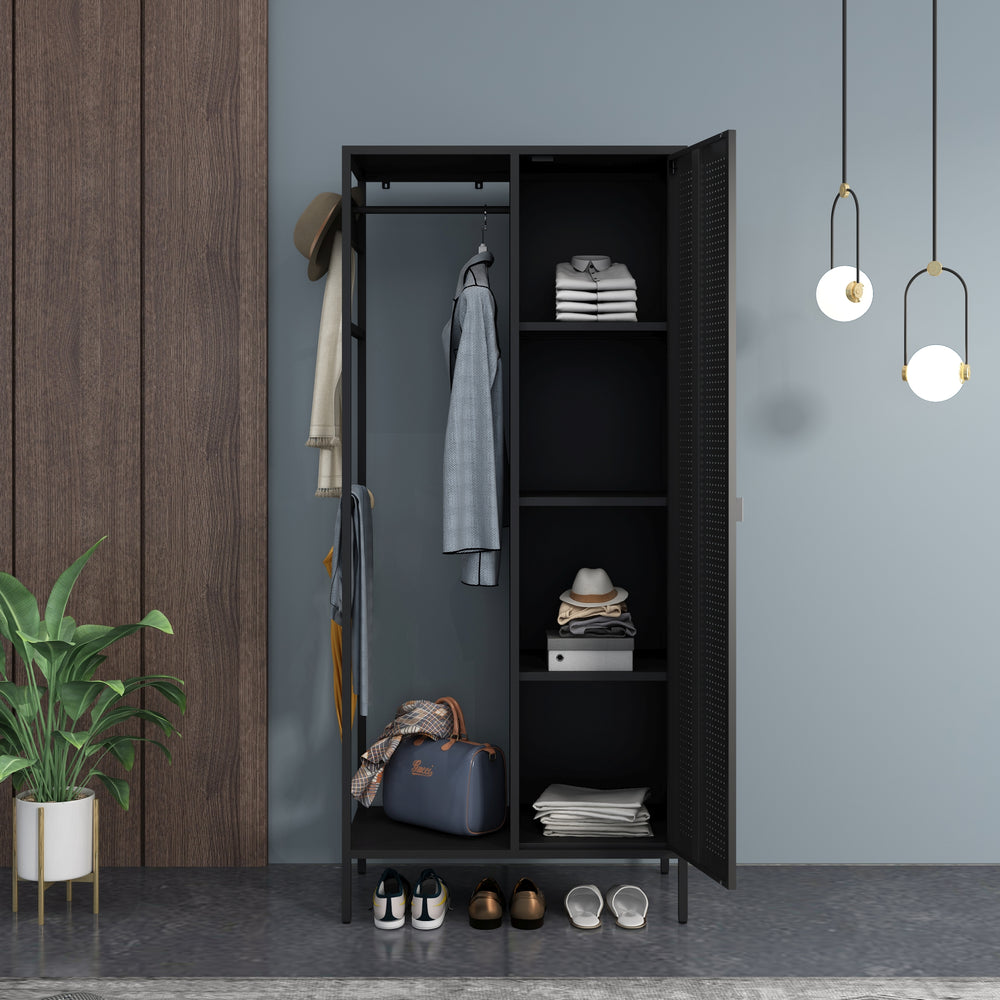 Armoire de chambre Puumala 180 x 80 x 45 cm [en.casa]