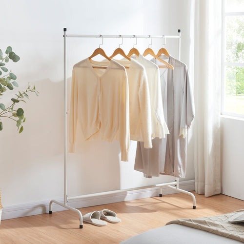 Portant à vêtements Haderup 137 x 100 x 45 cm blanc [en.casa]