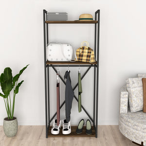 Penderie Ulstein à 3 surface de rangement et barre 160 x 66 x 34 cm [en.casa]