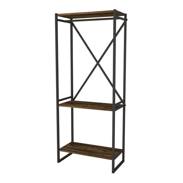 Penderie Ulstein à 3 surface de rangement et barre 160 x 66 x 34 cm [en.casa]