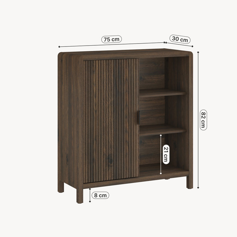 Croquis coté Buffet Lukkodso 82 x 75 x 30 cm [en.casa]