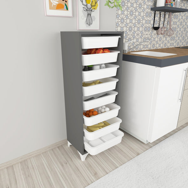 Meuble de rangement Lurøy à 8 paniers 116,5 x 45 x 30 cm [en.casa]