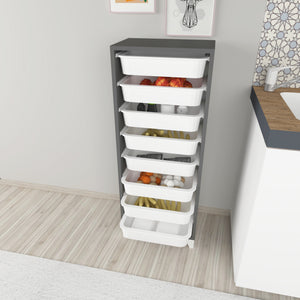 Meuble de rangement Lurøy à 8 paniers 116,5 x 45 x 30 cm [en.casa]