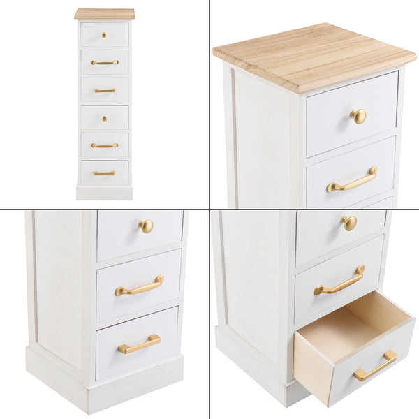 Commode Salo avec 6 tiroirs 91x29x27cm en différentes couleurs [en.casa]