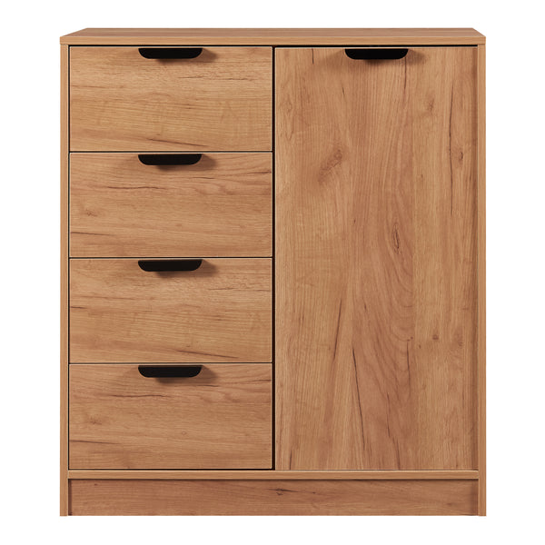 Commode Varkaus MDF effet chêne [en.casa]
