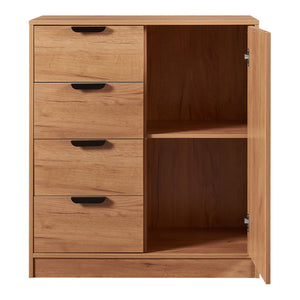 Commode Varkaus MDF effet chêne [en.casa]
