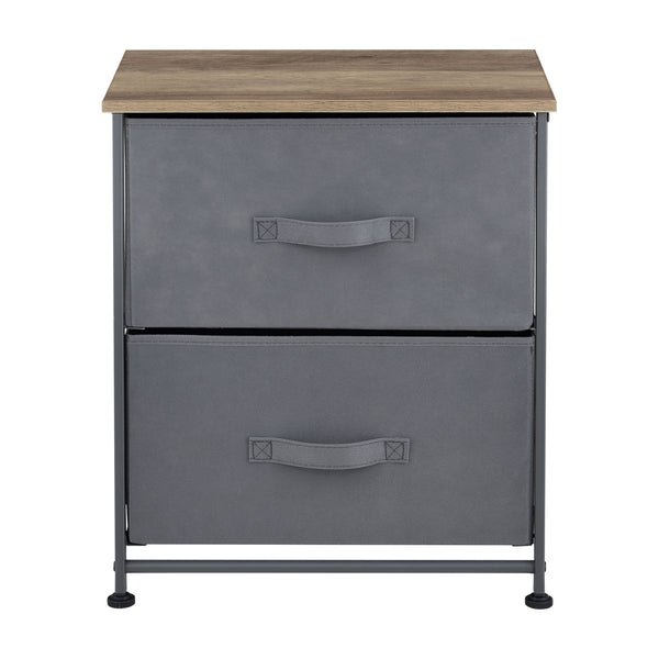 Commode meuble de rangement en métal tiroirs en non-tissé [pro.tec]