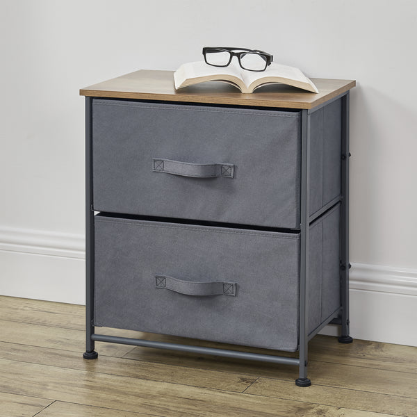Commode meuble de rangement en métal tiroirs en non-tissé [pro.tec]