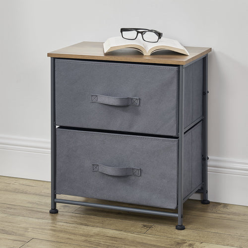 Commode meuble de rangement en métal tiroirs en non-tissé [pro.tec]
