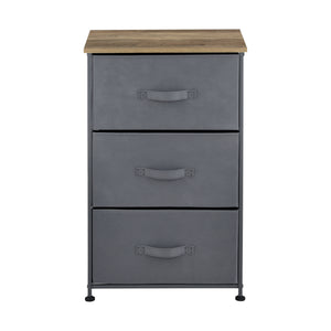 Commode meuble de rangement en métal tiroirs en non-tissé [pro.tec]