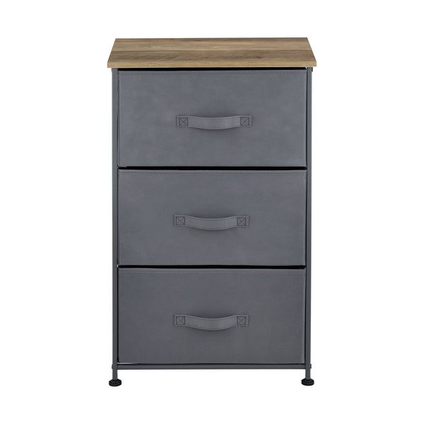 Commode meuble de rangement en métal tiroirs en non-tissé [pro.tec]