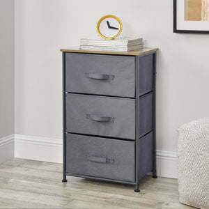 Commode meuble de rangement en métal tiroirs en non-tissé [pro.tec]