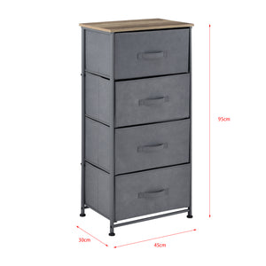 Commode meuble de rangement en métal tiroirs en non-tissé [pro.tec]