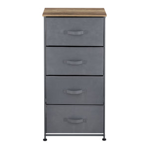 Commode meuble de rangement en métal tiroirs en non-tissé [pro.tec]