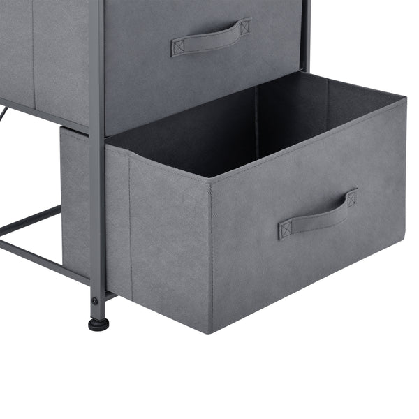 Commode meuble de rangement en métal tiroirs en non-tissé [pro.tec]