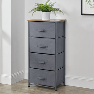 Commode meuble de rangement en métal tiroirs en non-tissé [pro.tec]