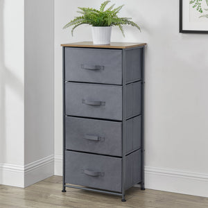 Commode meuble de rangement en métal tiroirs en non-tissé [pro.tec]