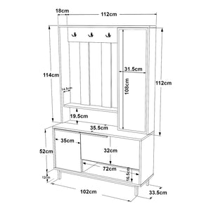 Meuble d'entrée Vesanto 178 x 112 x 36 cm [en.casa]