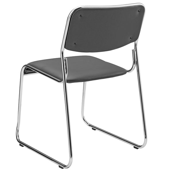 Chaise de conférence lot de 4 avec revêtement en similicuir en différentes couleurs [pro.tec]