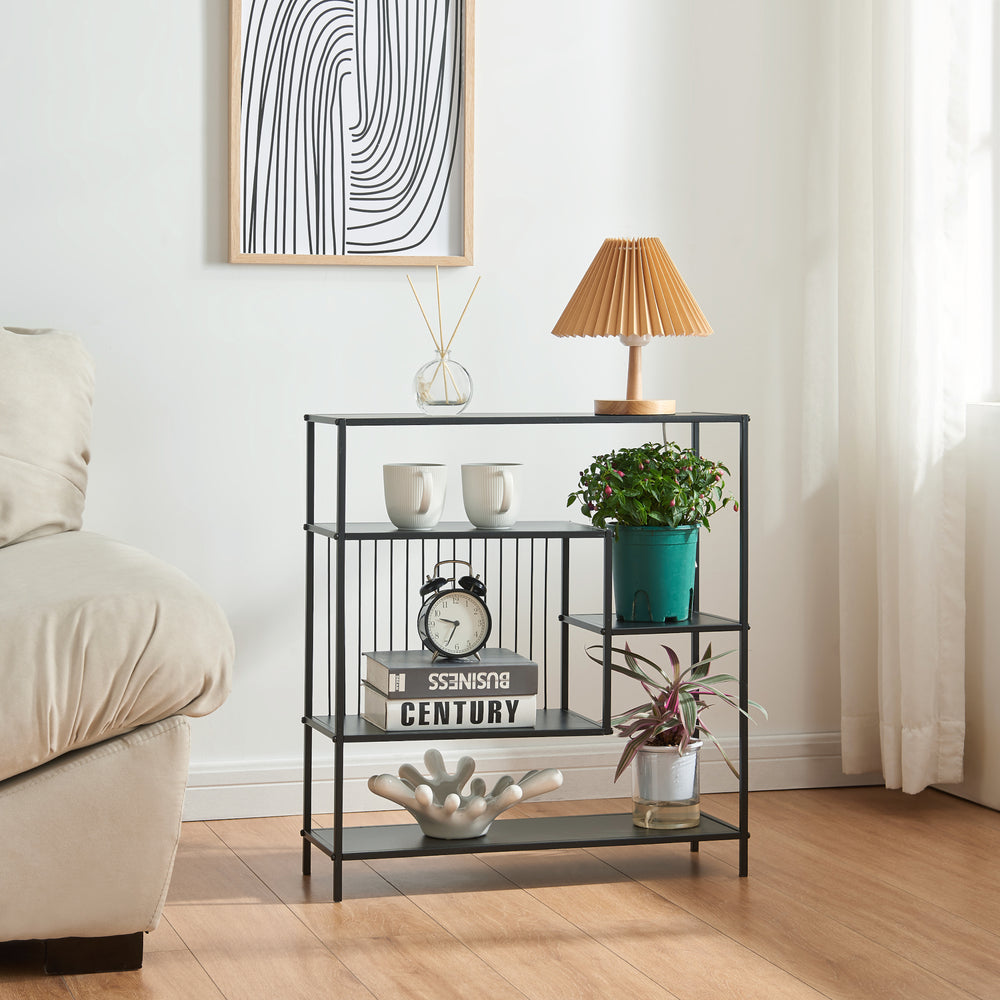 Table console Beesel 65,5x60x20 cm noir [en.casa] - premiumXL