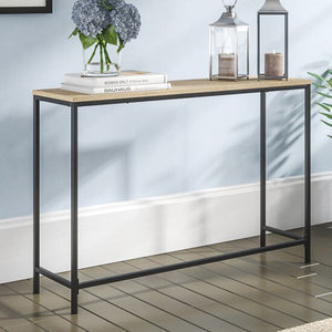 Table console Kronoby 80 x 100 x 30 cm Noir/Aspect bois [en.casa] TR