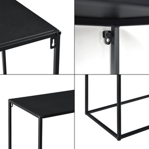 Table Console en Métal Plusieurs tailles Noir Mat [en.casa]