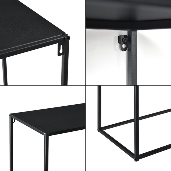 Table Console en Métal Plusieurs tailles Noir Mat [en.casa]
