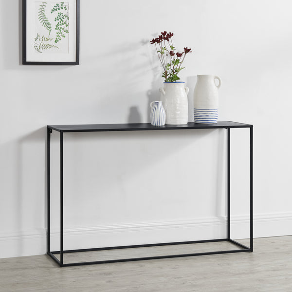 Table Console en Métal Plusieurs tailles Noir Mat [en.casa]