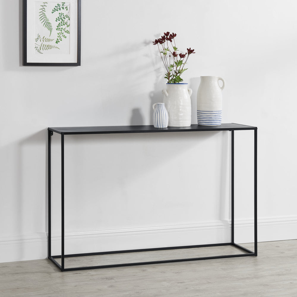 Table console métal noir en différentes tailles [en.casa] - premiumXL