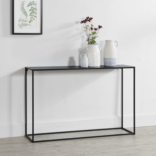 Table Console en Métal Plusieurs tailles Noir Mat [en.casa]