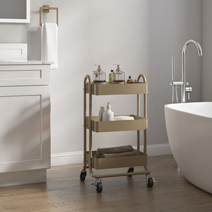 Chariot de cuisine Pyhäntä en acier [en.casa]