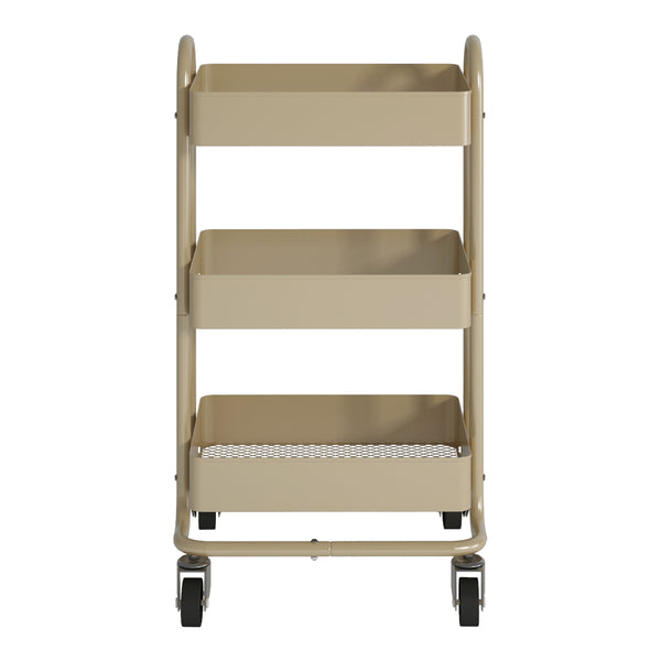 Chariot de cuisine Pyhäntä en acier [en.casa]