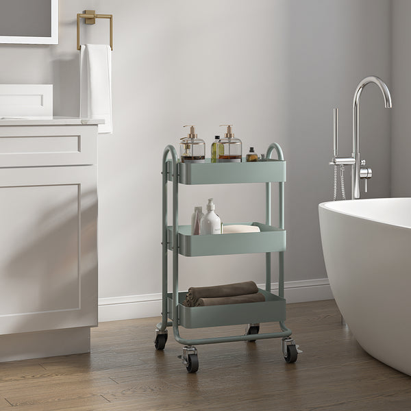 Chariot de service Pyhäntä à 3 paniers acier 79 x 46 x 35 cm [en.casa]