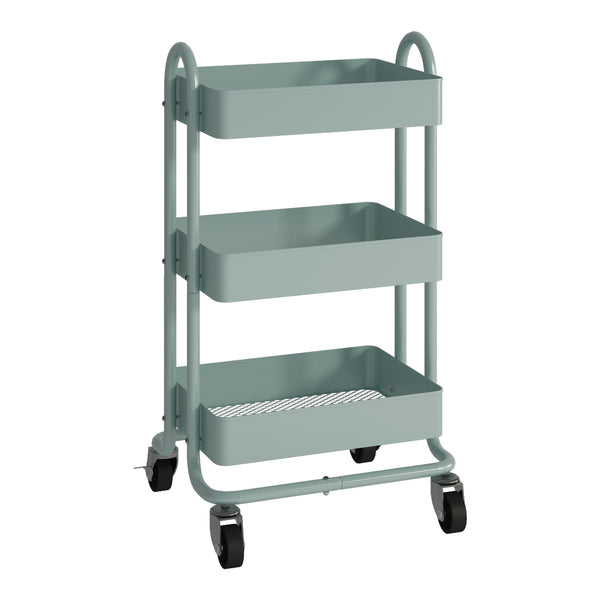 Chariot de service Pyhäntä à 3 paniers acier 79 x 46 x 35 cm [en.casa]