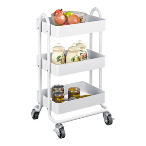 Chariot de cuisine Pyhäntä en acier [en.casa]