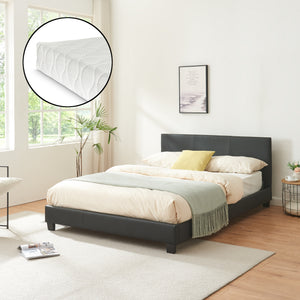 Lit en similicuir avec matelas revêtement similicuir Corium - premiumXL
