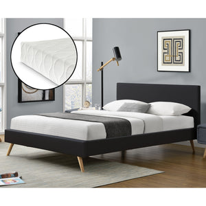 Lit rembourré Funchal avec matelas en différentes tailles et couleurs Corium