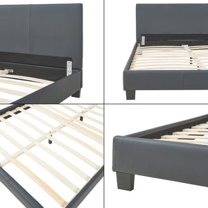 Corium sommier tapissier avec matelas (140 / 160 / 180 / 200x200cm)(7 couleurs)(mousse froide) - avec cuir-synthétique / housse cuir-synthétique / modèrne / avec  sommier à lattes /