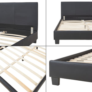Corium sommier tapissier avec matelas (140 / 160 / 180 / 200x200cm)(7 couleurs)(mousse froide) - avec cuir-synthétique / housse cuir-synthétique / modèrne / avec  sommier à lattes /