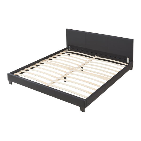 Corium sommier tapissier avec matelas (140 / 160 / 180 / 200x200cm)(7 couleurs)(mousse froide) - avec cuir-synthétique / housse cuir-synthétique / modèrne / avec  sommier à lattes /
