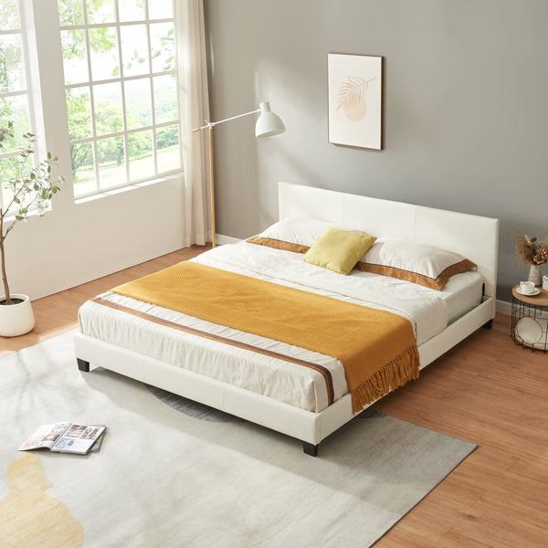 Corium sommier tapissier avec matelas (140 / 160 / 180 / 200x200cm)(7 couleurs)(mousse froide) - avec cuir-synthétique / housse cuir-synthétique / modèrne / avec  sommier à lattes /