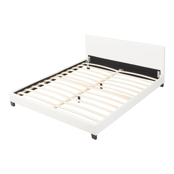 Corium sommier tapissier avec matelas (140 / 160 / 180 / 200x200cm)(7 couleurs)(mousse froide) - avec cuir-synthétique / housse cuir-synthétique / modèrne / avec  sommier à lattes /
