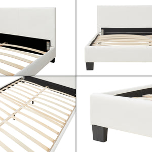 Corium sommier tapissier avec matelas (140 / 160 / 180 / 200x200cm)(7 couleurs)(mousse froide) - avec cuir-synthétique / housse cuir-synthétique / modèrne / avec  sommier à lattes /