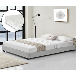 Lit Moderne Rembourré avec Similicuir avec Matelas Corium 
