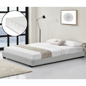 Lit Moderne Rembourré avec Similicuir avec Matelas Corium 