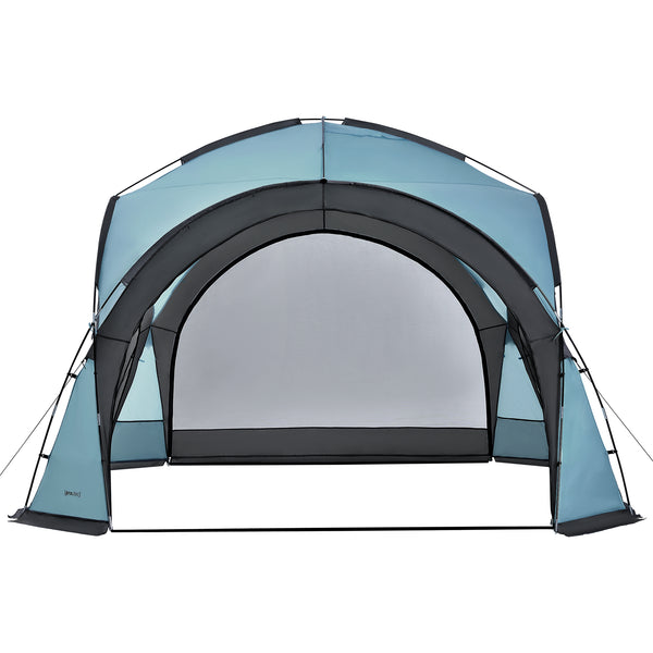 Tonnelle de camping Grästorp avec guirlande à 96 LED 345 x 345 x 247 cm [pro.tec]